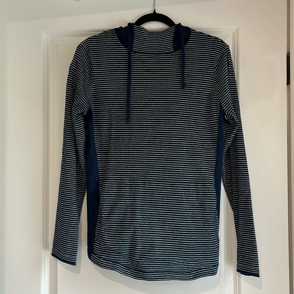 Striped Blue & White Hoodie